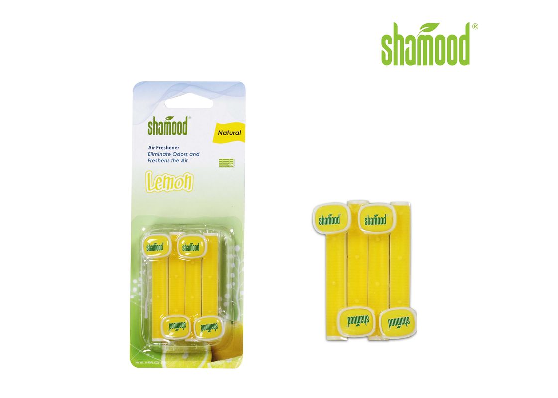 Lemon Vent Stick Air Freshener Home Vent Air Fresheners 4 Strips / PK
