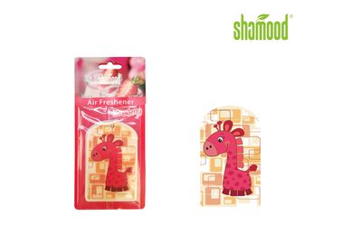 Animal Giraffe Thick Paper Air Freshener Strawberry Fragrance Eco - Friendly