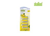 Yellow Citrus Home Small Vacuum  Air Fresheners Cleaner 5 Strips / Set