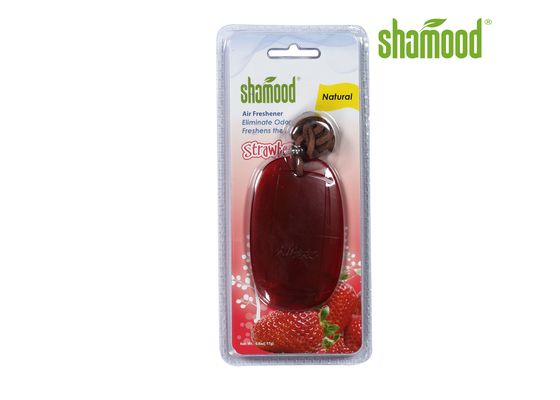 Square Shape Strawberry Smell Plastic Air Freshener 17g