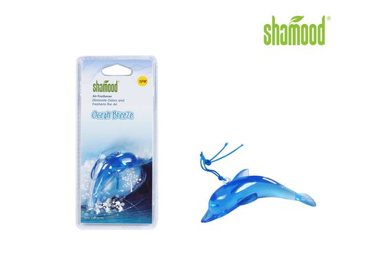 Shamood Ocean Breeze Air Freshener Hanging From Rearview Mirror