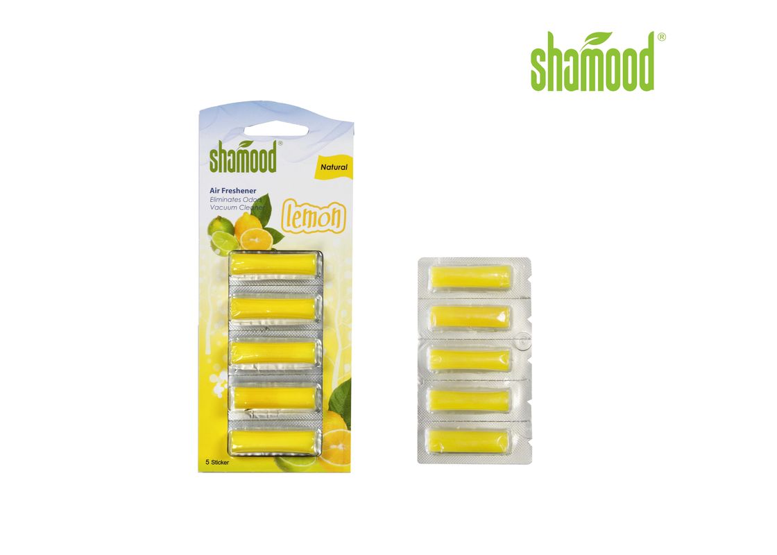 Yellow Lemon Home Small Vacuum Air Fresheners Cleaner 5 Strips / Set