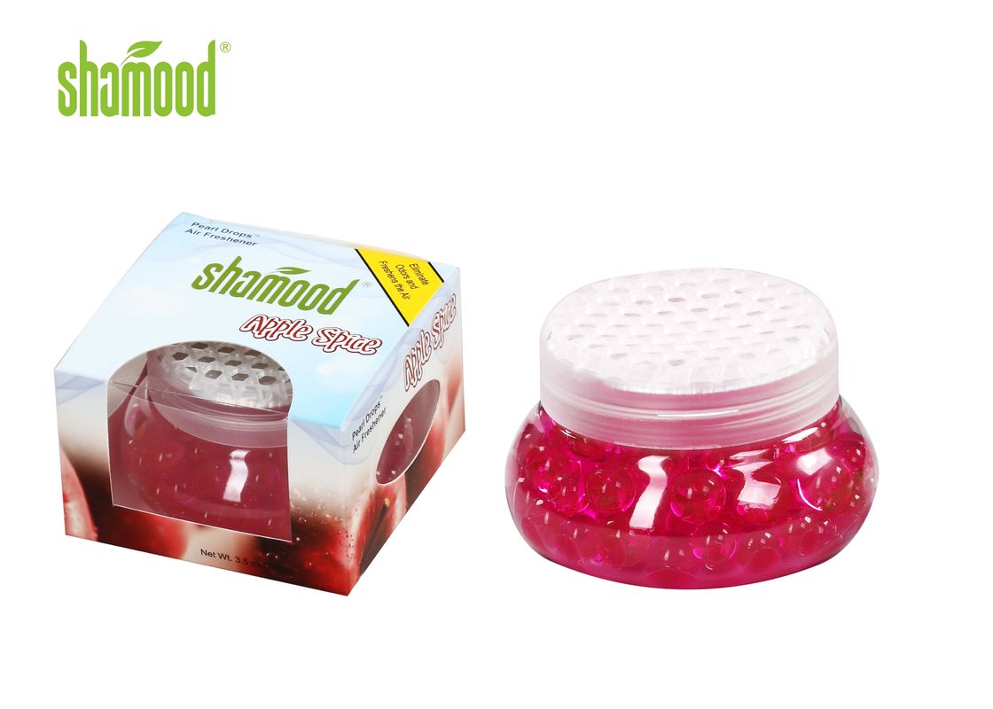 Customized Mini House Air Freshener Apple Spice Gel Round Bottle Shape