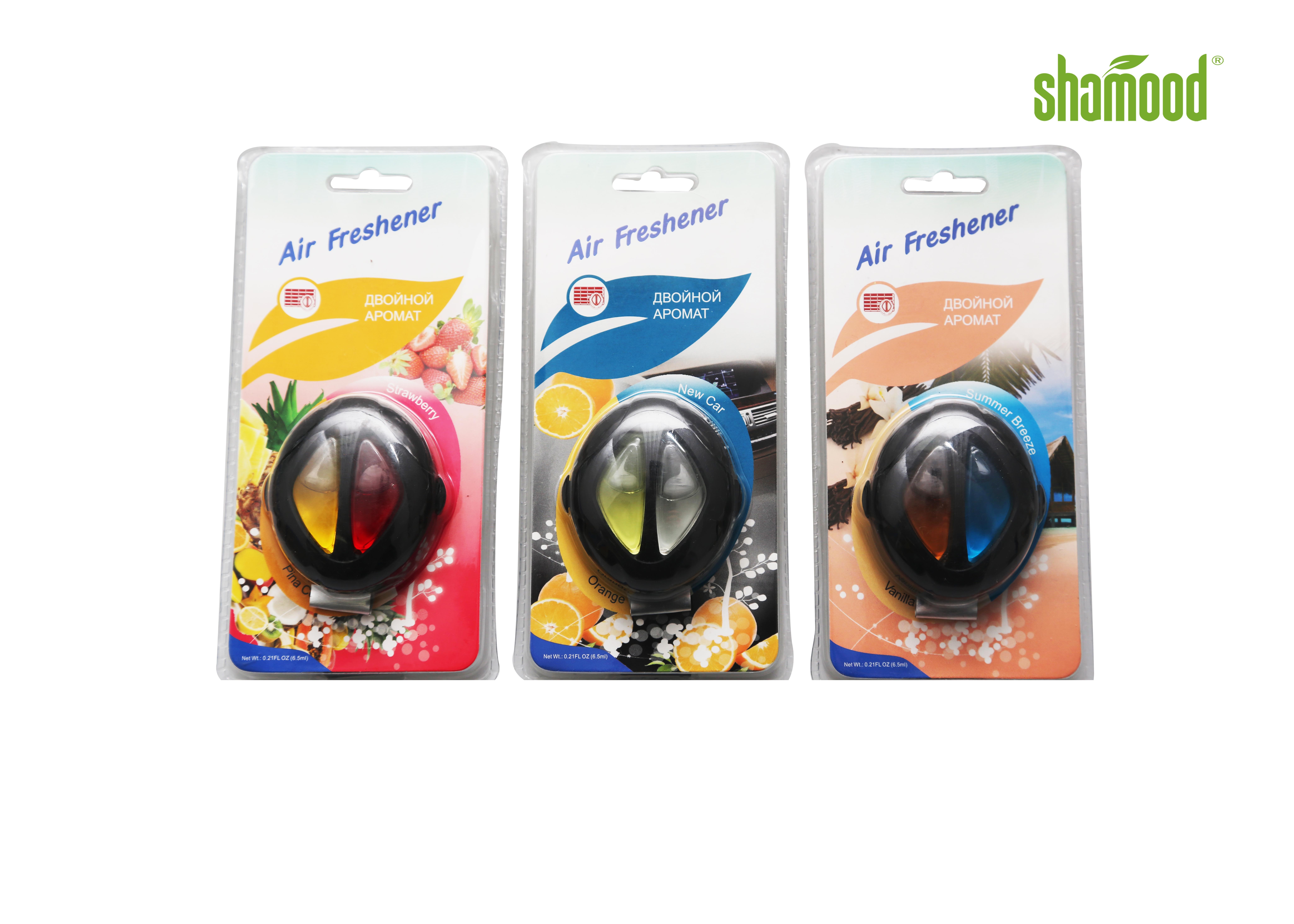 Double Oval Liquid Air Freshener Long lasting Vent Liquid Fragrance 6ml