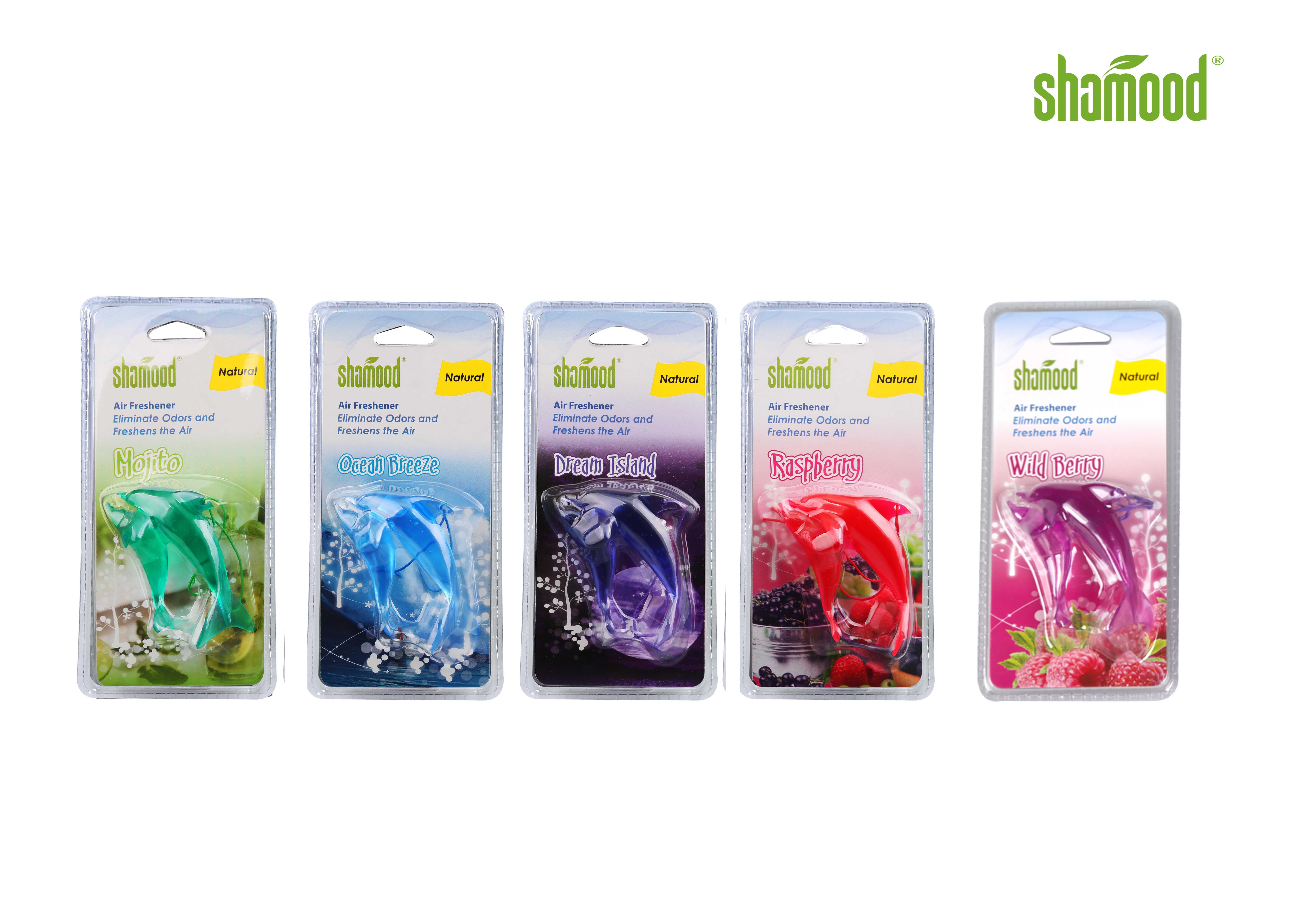Shamood Dual Scents PVC Hanging Air Freshener Mutiple Aroma Scents 24g