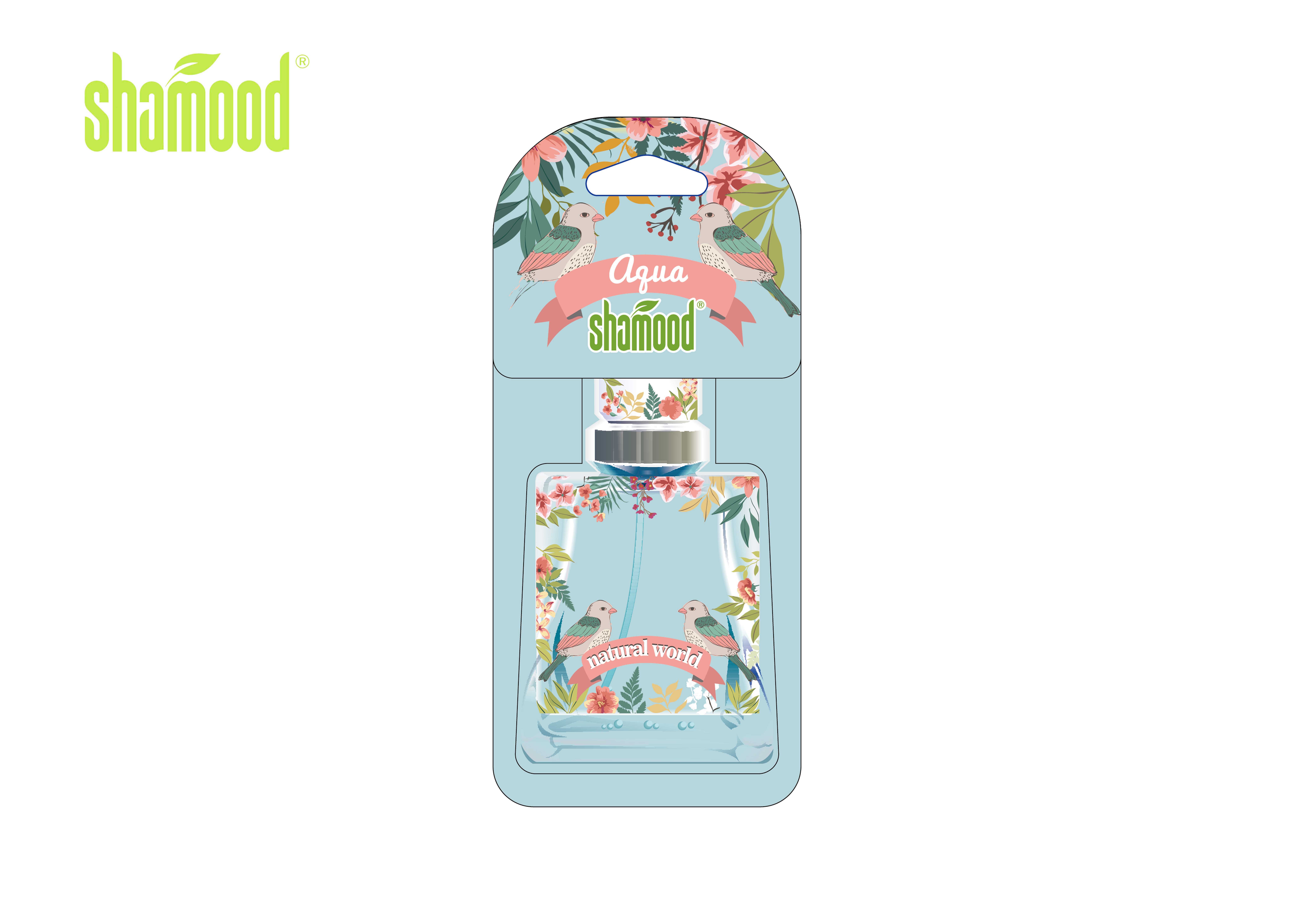 Hanging Paper Car Air Freshener Rear View Mirror Type Aque Fragrance