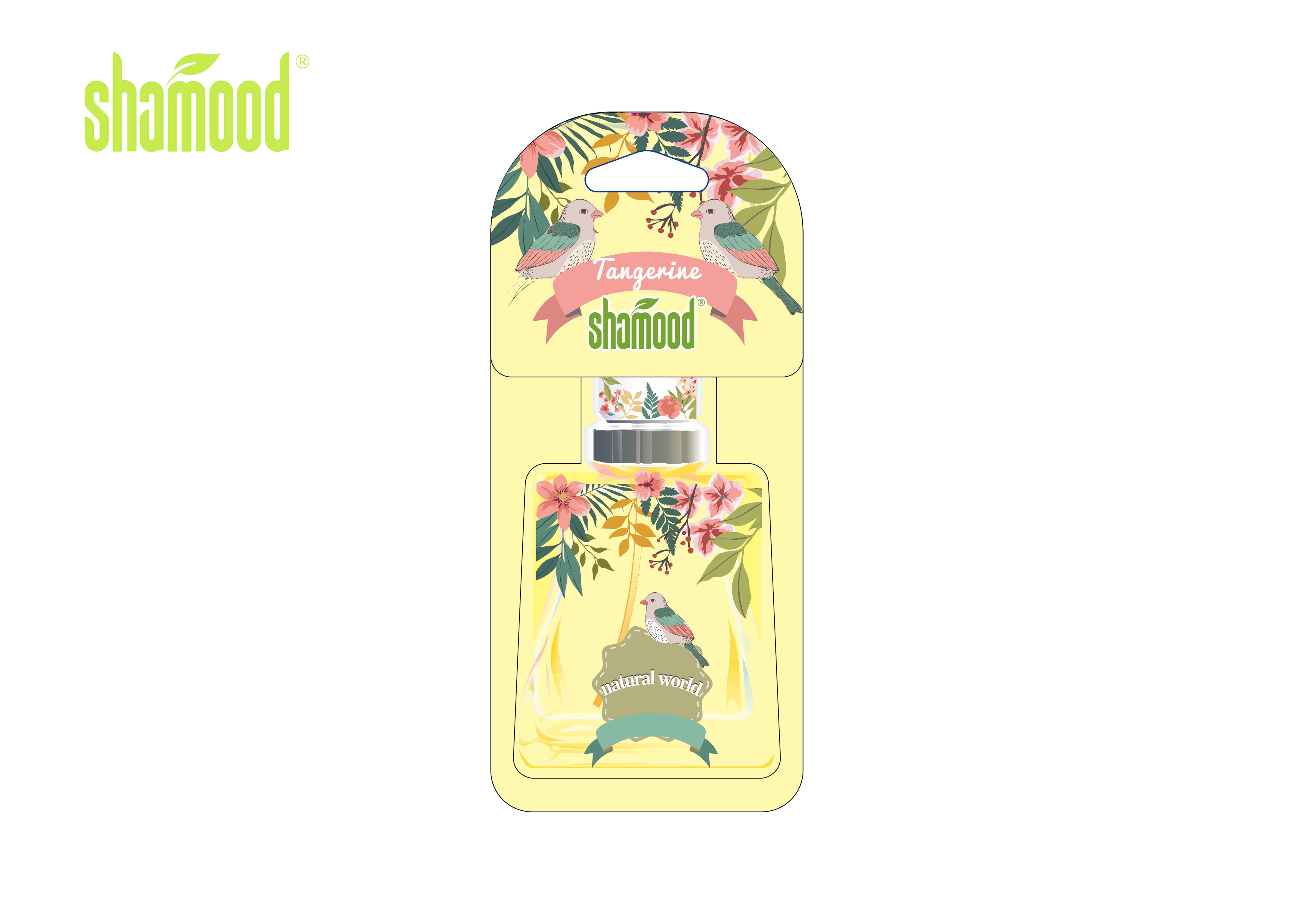 Tangerine Fragrance Paper Air Freshener , Hanging Car Air Fresheners